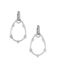 Jude Frances | Metallic Belle Diamond & 18K White Gold Earring Charm Frames | Lyst