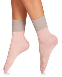 Fogal | Pink Deele Ribbed Knit Socks | Lyst