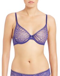 Chantelle | Blue Illusion Lace Underwire Bra | Lyst