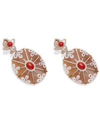 Wilfredo Rosado - Orange Starburst Cameo Earrings - Lyst
