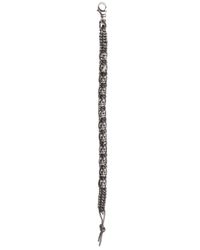 Emanuele Bicocchi | Metallic Sterling Silver Skull Chained Bracelet for Men | Lyst