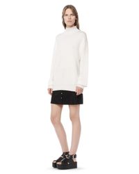 Alexander Wang | White Jersey Cut Out Turtleneck Sweater | Lyst