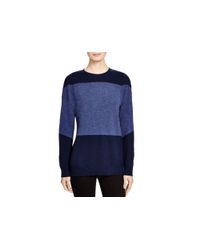 Theory | Blue Amilina Color Block Cashmere Sweater - Bloomingdale's Exclusive | Lyst