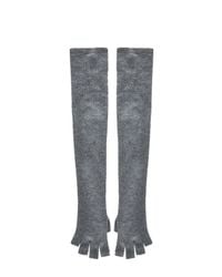 Alice + Olivia - Gray Long Cashmere Gloves - Lyst