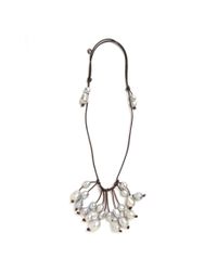 Perle By Lola | Gray Pyramide Necklace | Lyst