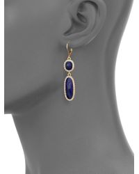 kate spade new york | Blue Park & Lex Double-drop Earrings | Lyst