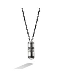 John Hardy | Metallic Tube Pendant On Chain Necklace for Men | Lyst