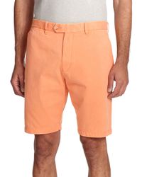 Saks Fifth Avenue | Orange Sulfur Dyed Pima Cotton Shorts for Men | Lyst