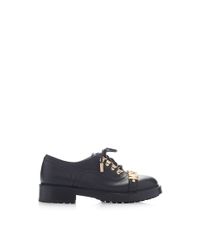 Moschino | Logo Lace Up Shoes Black | Lyst