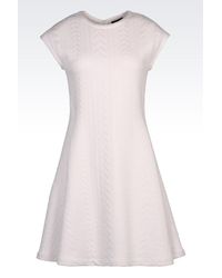 Emporio Armani | White Dress In Cotton Jersey | Lyst