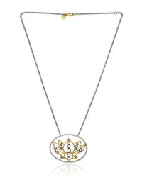 Sara Weinstock | Metallic French Lace Lotus Necklace | Lyst