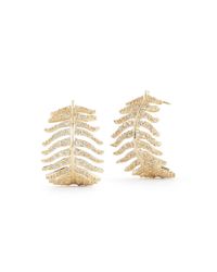 Mizuki | Metallic Wings Of Desire Diamond Half-hoop Earrings | Lyst