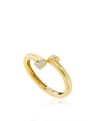 David Webb | Metallic Diamond Crossover Nail Bangle | Lyst