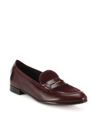 Rag & Bone | Purple Dina Suede & Leather Penny Loafers | Lyst