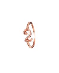 Lulu Frost | Metallic Code Number 14kt Rose Gold #2 Ring | Lyst