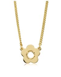 Marc By Marc Jacobs - Metallic Diamonds And Daisy Logo Pendant Necklace - Lyst