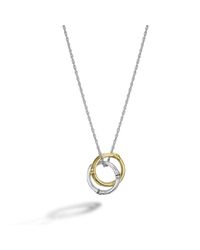 John Hardy | Metallic Small Round Interlinking Pendant On Chain Necklace | Lyst