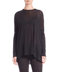 Superfine | Black Long-sleeve Wool-blend Tee | Lyst