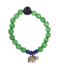 CB Bronfman | Green Elephant Charm Bead Bracelet | Lyst