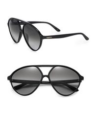 Valentino | Black Thin Glam Mask 60mm Aviator Sunglasses | Lyst