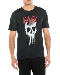 The Kooples Black Death Head Tee for men