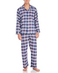 Izod Blue Flannel Pj Set for men