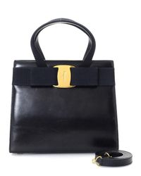 Ferragamo Black Handbag - Vintage