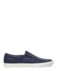 Lacoste Orange Navy Gazon 8 Slip-On Sneakers for men