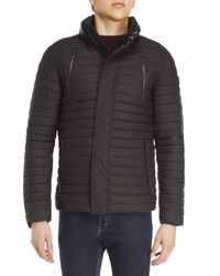 Superdry Black Racer Quilted Puffer Jacket for men
