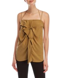 Nue 19.04 Multicolor Ruffle Silk Tank
