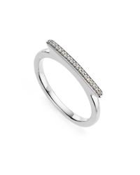 Monica Vinader | Metallic Skinny Bar Ring | Lyst
