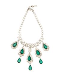 Carole Tanenbaum | Green Unsigned Schreiner Statement Necklace | Lyst