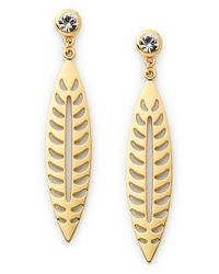 Rebecca Minkoff | Metallic Leaf Earring | Lyst