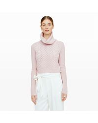 Club Monaco | Pink Leala Crop Turtleneck | Lyst