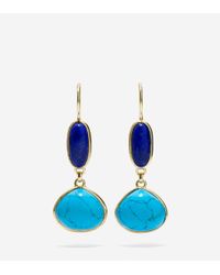 Cole Haan - Blue Marine Life Semi-precious Doorknocker Earring - Lyst