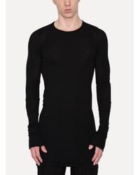 DRKSHDW by Rick Owens - Black Rib Crewneck for Men - Lyst
