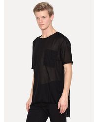 Lost and Found Rooms - Black Cotton Voile Over T-shirt for Men - Lyst
