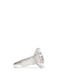 CZ by Kenneth Jay Lane | Metallic Round Brilliant-cut Cubic Zirconia Ring | Lyst