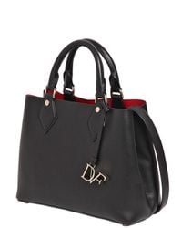 Diane von Furstenberg | Black Small Voyage Leather Tote Bag | Lyst