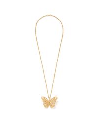 Alexander McQueen | Metallic Butterfly Skull Necklace | Lyst