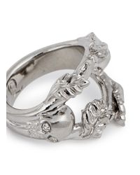 Alexander McQueen | Metallic Skull Vine Ring | Lyst