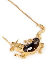 Alexander McQueen | Metallic Salamander Rock Crystal Choker Necklace | Lyst