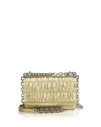 Prada | Nappa Gaufre Metallic Shoulder Bag | Lyst
