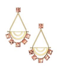 Tory Burch | Metallic Open Jeweled Statement Earrings | Lyst
