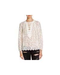 Endless Rose | White Lace-up Lace Blouse | Lyst