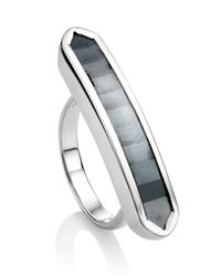 Monica Vinader | Black Baja Long Ring | Lyst