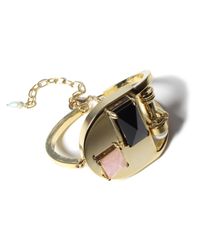 Volha - Metallic Onyx Gold Bracelet - Lyst