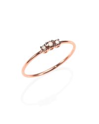 KALAN by Suzanne Kalan | Pink Champagne Diamond & 14k Rose Gold Cluster Ring | Lyst