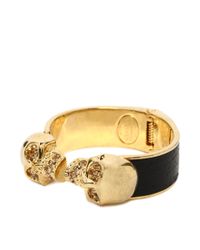 Alexander McQueen | Black Twin Skull Cuff | Lyst