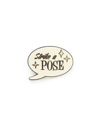 Yazbukey | White 'strike A Pose!' Plexiglas Brooch | Lyst